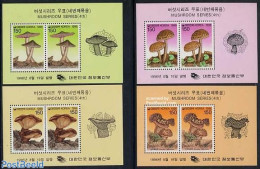 Korea, South 1996 Mushrooms 4 S/s, Mint NH, Nature - Mushrooms - Paddestoelen
