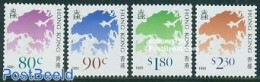 Hong Kong 1992 Definitives 4v, Mint NH, Various - Maps - Ongebruikt