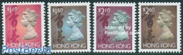 Hong Kong 1995 Definitives 4v, Normal Paper, HONG KONG Fluorescend, Mint NH - Unused Stamps