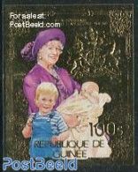 Guinea, Republic 1985 Queen Mother 1v, Gold, Imperforated, Mint NH, History - Other & Unclassified