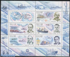 Russia 2000 Arctic Explorers S/s, Mint NH, Science - Transport - The Arctic & Antarctica - Ships And Boats - Ships