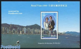 Hong Kong 1989 Charles & Diana Visit S/s, Mint NH, History - Transport - Charles & Diana - Kings & Queens (Royalty) - .. - Nuovi