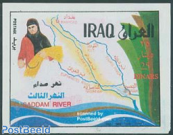 Iraq 1995 Canal Project S/s, Red Figures, Mint NH, Various - Maps - Aardrijkskunde