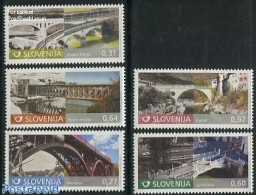 Slovenia 2013 Bridges 5v, Mint NH, Art - Bridges And Tunnels - Bruggen