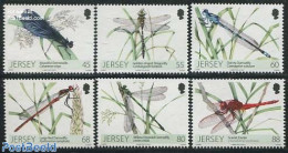 Jersey 2013 Dragonflies 6v, Mint NH, Nature - Insects - Jersey