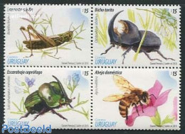Uruguay 2013 Insects 4v [+], Mint NH, Nature - Bees - Insects - Uruguay