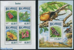 Mozambique 2013 Insects 2 S/s, Mint NH, Nature - Butterflies - Insects - Mozambico
