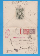LETTRE RECOMMANDEE DE 1904 - PARIS POUR NIMES - 10 ET 30 C. MOUCHON - VIGNETTE DELETTREZ PARIS, PARFUMERIE - 1900-02 Mouchon