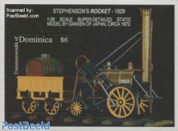 Dominica 1992 Rocket 1829 S/s, Mint NH, Transport - Railways - Trains