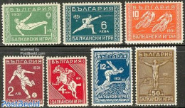 Bulgaria 1931 Balkan Olympiade 7v, Unused (hinged), History - Nature - Sport - Europa Hang-on Issues - Horses - Cyclin.. - Unused Stamps