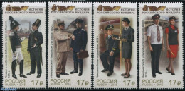 Russia 2015 Railway Uniforms 4v, Mint NH, Transport - Various - Railways - Uniforms - Treinen