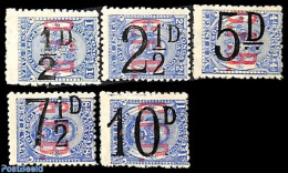 Tonga 1893 On Service, Overprints 5v, Unused (hinged) - Other & Unclassified