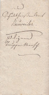 Brief Von Calw 19.5.1815 Gel. Nach Neuweiler Zuteilung-Unterbringung, Quartier Soldaten - Prephilately