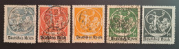Deutsches Reich 1920, Mi 134-138, Markwerte, Gestempelt, Geprüft - Usati