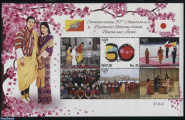 Bhutan 2016 Diplomatic Relations With Japan 6v M/s, Mint NH, History - Kings & Queens (Royalty) - Familles Royales