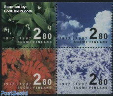 Finland 1997 Independence 4v [+], Mint NH, Nature - Flowers & Plants - Ongebruikt
