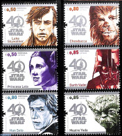 Portugal 2017 Star Wars 6v, Mint NH, Performance Art - Movie Stars - Art - Science Fiction - Unused Stamps