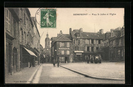 CPA Domfront, Place St-Julien Et L`Eglise  - Domfront
