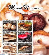 Malawi 2018 Mushrooms 6v M/s, Mint NH, Nature - Mushrooms - Pilze