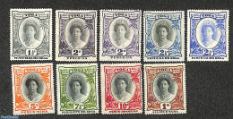 Tonga 1920 Queen Salote 9v, Unused (hinged), History - Kings & Queens (Royalty) - Royalties, Royals