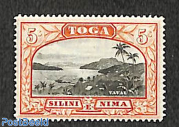 Tonga 1942 5sh, Stamp Out Of Set, Unused (hinged) - Other & Unclassified