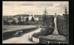 CPA La Chapelle-Montligeon, Calvaire Et Vue D`ensemble  - Other & Unclassified