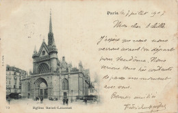 75-PARIS EGLISE SAINT LAURENT-N°T5315-D/0281 - Kirchen
