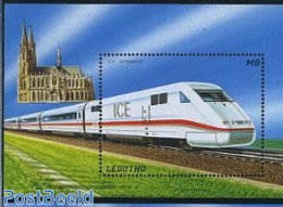 Lesotho 1996 ICE S/s, Mint NH, History - Transport - Germans - Railways - Trains