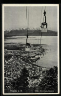 AK Bregenz A. B., Ortsansicht Mit Seilbahn  - Funiculares