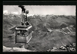 AK Weissfluh, Weissfluhgipfelbahn über Bergpanorama  - Funiculares
