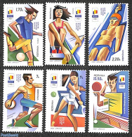 Romania 2021 Olympic Games Tokyo 6v, Mint NH, Sport - Football - Kayaks & Rowing - Olympic Games - Swimming - Table Te.. - Neufs