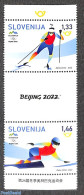Slovenia 2022 Olympic Winter Games 2v+tab [:T:], Mint NH, Sport - Olympic Winter Games - Slovénie