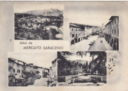 MERCATO SARACENO-FORLI CESENA-SALUTI DA..-MULTIVEDUTE-CARTOLINA VIAGGIATA  IL 19-1-19637-8-1962 - Forli