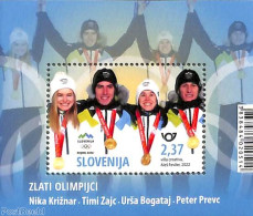 Slovenia 2022 Olympic Winners S/s, Mint NH, Sport - Olympic Games - Slovenia