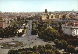 72514886 Madrid Spain Panoramica De La Plaza De Canovas Del Castillo Y Salon Del - Autres & Non Classés