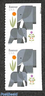 United States Of America 2022 Elephant 2x2v, Double Sided, Mint NH, Nature - Elephants - Neufs