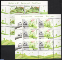 Romania 2016 Europa, Think Green 2 M/s, Mint NH, Nature - Science - Sport - Various - Birds - Environment - Energy - C.. - Ongebruikt