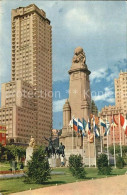 72514863 Madrid Spain Monumento A Cervantes Y Torre De Madrid Denkmal Fahnen  - Autres & Non Classés