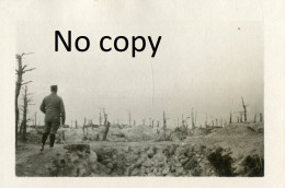 PHOTO FRANCAISE - LES VESTIGES DU BOIS SABOT A SOUAIN PRES DE PERTHES - HURLUS MARNE GUERRE 1914 1918 - War, Military