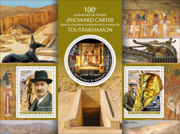 Djibouti 2023 Tutankhamun's Tomb, Mint NH, History - Various - Explorers - Round-shaped Stamps - Art - Architecture - Explorateurs
