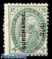 Tonga 1894 2.5d On 1sh, Without Gum, Stamp Out Of Set, Unused (hinged) - Autres & Non Classés