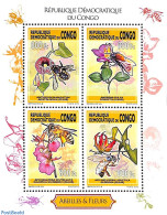 Congo Dem. Republic, (zaire) 2013 Bees 4v M/s, Mint NH, Nature - Bees - Insects - Other & Unclassified