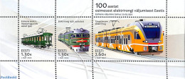 Estonia 2024 Electric Locomotives S/s, Mint NH, Transport - Railways - Treinen