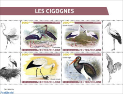 Central Africa 2023 Storks, Mint NH, Nature - Birds - Storks - República Centroafricana