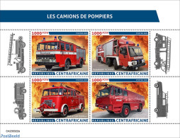 Central Africa 2023 Fire Engines, Mint NH, Transport - Fire Fighters & Prevention - Pompieri