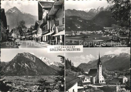 72514631 Golling Salzach Dorfpartie Dachstein Hohe Goell Tennengebirge Kirche Go - Altri & Non Classificati