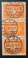 Deutsches Reich 1921, Streifen Mi 174a, Gestempelt, Geprüft - Gebraucht