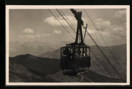 AK Schmittenhöhe, Schmittenhöhebahn über Bergpanorama  - Funicular Railway