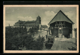 AK Fichtelberg, Fichtelberghaus Mit Schwebebahn  - Funicular Railway