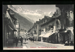 CPA Chamonix, Rue Nationale Et Le Montblanc  - Other & Unclassified